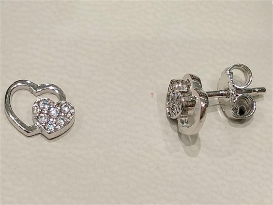 Orecchini Duezeta Donna in Oro bianco OROBFDOPPIOCUORE2ZM10 - OROBFDOPPIOCUORE2ZM10